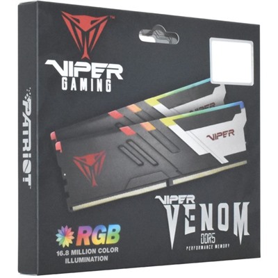 Память DDR5 2x16GB 5600MHz Patriot PVVR532G560C36K Viper Venom RGB RTL Gaming PC5-44800 CL3   106503