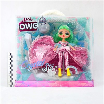 Кукла набор LOL Surprise O.M.G Winter Disco Crystal Star 3вида (подставка+свет)(№31311)