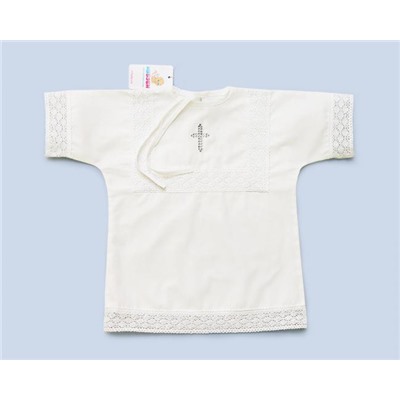 Крестильная рубашка поплин 06002 (Белый)