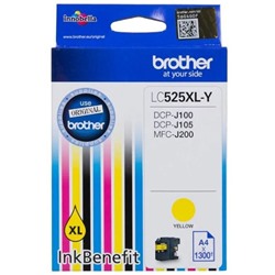 Картридж струйный Brother LC525XLY желтый для Brother DCP-J100/J105/J200 (1300стр.)