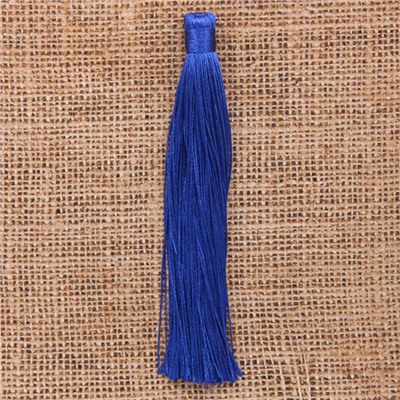 KIS001-04 Кисточка из ниток 12см, цвет Синий