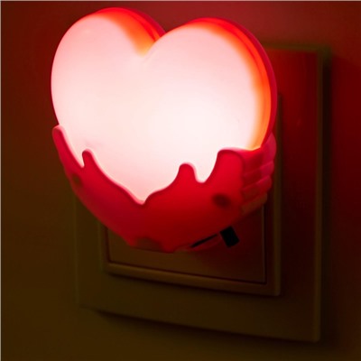 Ночник "Сердце" LED от сети МИКС 4х7х7 см RISALUX