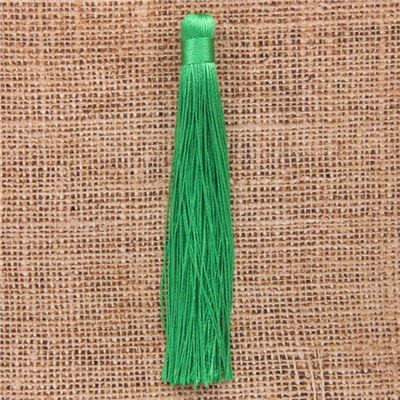 KIS001-02 Кисточка из ниток 12см, цвет Зелёный
