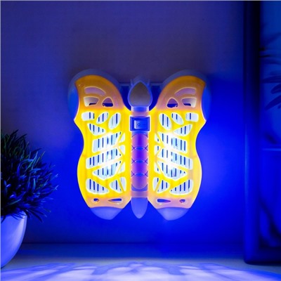 Ночник-фумигатор от насекомых "Бабочка" LED МИКС 2,5х12х12см RISALUX