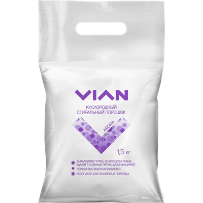 Стиральный порошок VIAN "AROMA", 1,5 кг, усиленный короб 10 шт.