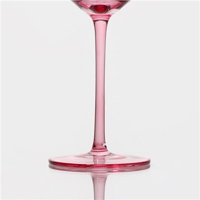 Бокал из стекла для вина Magistro «Иллюзия», 550 мл, 10×24 см, цвет розовый