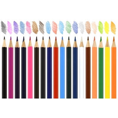 Набор цветных карандашей 18 цветов. МЕДВЕЖАТА,  шестигранные