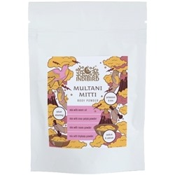 -20% Мултани Митти, порошок для лица и тела (Multani Mitti Body Powder), Indibird, 50г (срок 14/09/24)