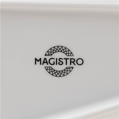 Блюдо фарфоровое для подачи Magistro Сrotone, 33,4×15,8×2,5 см, цвет белый