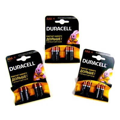 Батарейки DURACELL РАБОТАЕТ НАМНОГО ДОЛЬШЕ! мизинчиковые 4 шт.