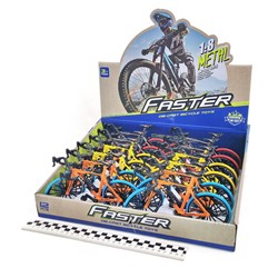 Finger Faster 1:8 Гоночный велосипед 20см 3цвета (металл)(№ST282-2Y) 12шт в коробке