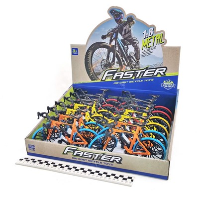 Finger Faster 1:8 Гоночный велосипед 20см 3цвета (металл)(№ST282-2Y) 12шт в коробке