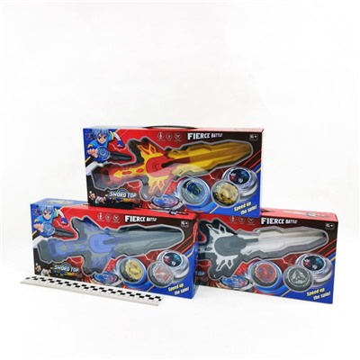 Бейблэйд набор Sword Top Меч запуск 32см+2волчка 3цвета (свет)(BeyBlade-Волчок)(№XS62898E-42)