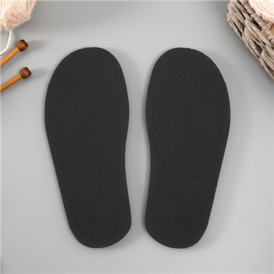 Подошва для вязания обуви "Эва" размер "40", толщина 7 (±0,5) мм, чёрный