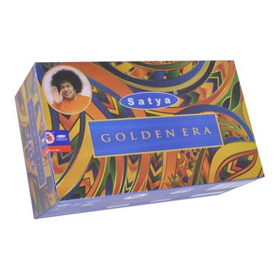Satya-15-BL Блок благовоний Golden Era (Золотая эра) 12 упаковок по 15 грамм