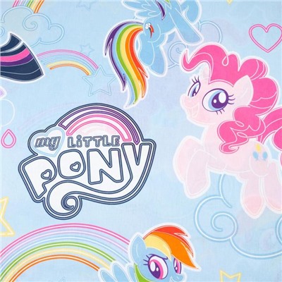 Постельное бельё 1,5 сп Neon Series "Rainbow vibes" My Little Pony 143*215 см, 150*214 см, 50*70 см -1 шт, светится в темноте