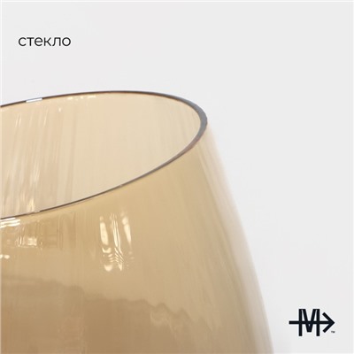 Набор бокалов из стекла для вина Magistro «Иллюзия», 550 мл, 10×24 см, 2 шт, цвет бронзовый