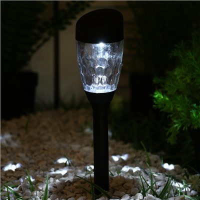 Садовый светильник на солнечной батарее «Трапеция скошенная», 6 × 36 × 6 см, 1 LED, свечение белое