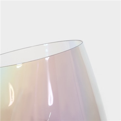 Бокал из стекла для вина Magistro «Иллюзия», 550 мл, 10×24 см, цвет перламутровый