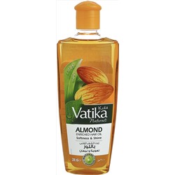 Масло Миндальное для шелковистости, мягкости и блеска волос - Dabur Vatika with Almond, 200 мл