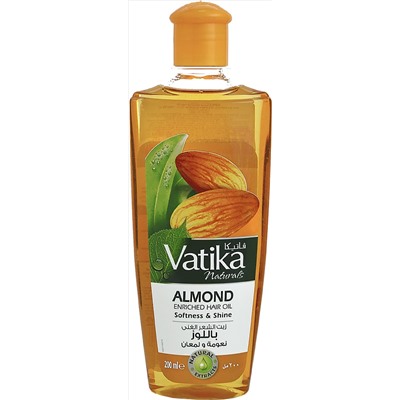 Масло Миндальное для шелковистости, мягкости и блеска волос - Dabur Vatika with Almond, 200 мл