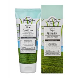 GRACE DAY - ПЕНКА ДЛЯ ЛИЦА С ЭКСТРАКТАМИ АЛОЭ И ЗЕЛЕНОГО ЧАЯ REAL FRESH ALOE & GREEN TEA FOAM CLEANSER, 100 ML