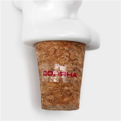 Пробка для бутылки Доляна «Стильный мишка», 3,5×3,5×10 см
