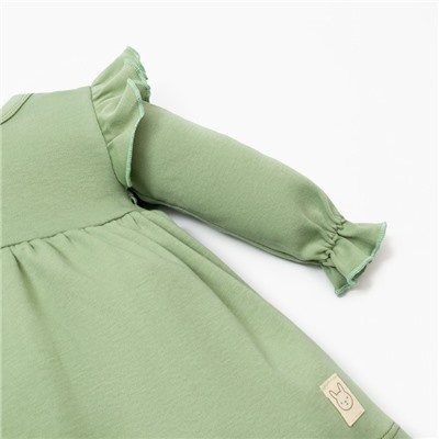Платье и повязка Крошка, Я BASIC LINE, рост 62-68 см, зелёный