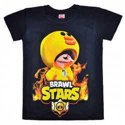 Футболка подростковая "Brawl Stars - Duck" (черный)