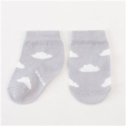 Носки Крошка Я "Облака", серый, 12-14 см