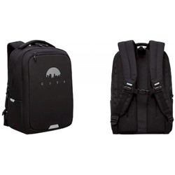 Рюкзак молодежный RU-434-3/1 черный - серый 29х41,5х18 см GRIZZLY