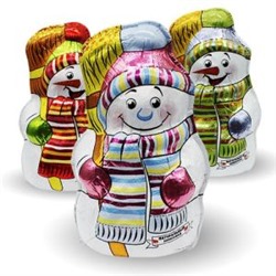 Снеговик шоколадная фигурка (фасовка 50г)