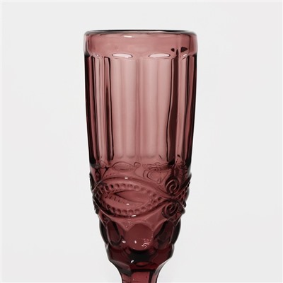 Бокал из стекла для шампанского Magistro «Ла-Манш», 160 мл, цвет розовый