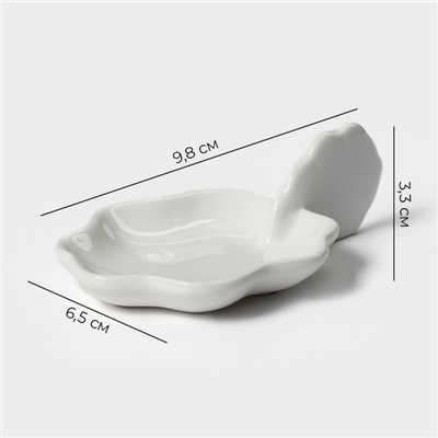 Кокильница фарфоровая Magistro «Цветок», 9,6×5,6 см, цвет белый