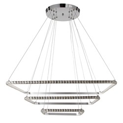 Люстра BayerLux 59913/3 LED 114Вт 4000К серебро 71х71х2-82 см