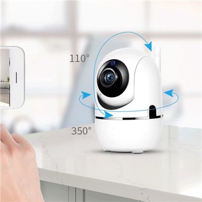 Видеокамера WiFi Cam-14, IP, 2 Мп, поворот 355 °, микрофон, 3.6 мм объектив, белая