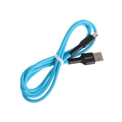 Кабель Smartbuy S21, microUSB - USB, 2.4 А, 1 м, зарядка + передача данных, синий