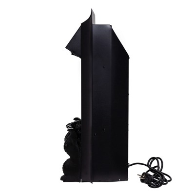 Электроочаг Fobos Lux Black, 20", 2000 Вт, 2 режима обогрева, муляж сгоревших дров