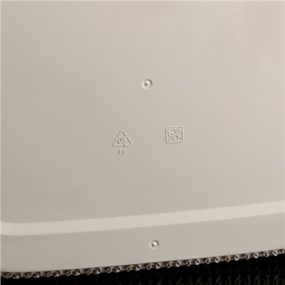 Корзина бельевая с крышкой «Вязание», 55 л, 45×36×57 см, цвет белый ротанг