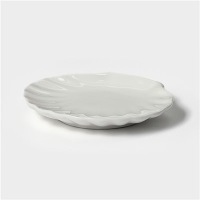 Блюдо фарфоровое Magistro «Ракушка», d=10 см, цвет белый