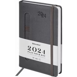 Ежедневник датированный на 2024 год Optimal, серый, А5