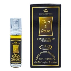 Духи масляные арабские унисекс Oud & Rose Al Rehab 6 мл.