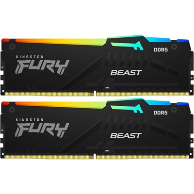 Память DDR5 2x32GB 6000MHz Kingston KF560C36BBEAK2-64 Fury Beast Black RGB RTL Gaming PC5-4   106502