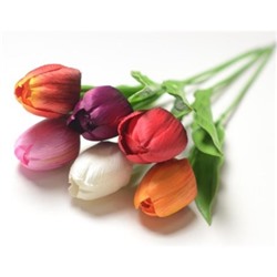 Искусственные цветы, Ветка одиночная тюльпан есть 15