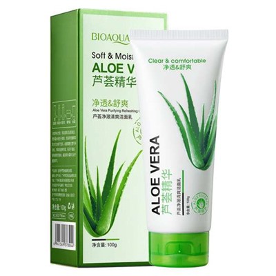 BIOAQUA, Пенка для умывания с Aloe Vera Soft & Moisturizing, 100 мл.