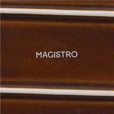 Блюдо фарфоровое овальное Magistro Garland, 24×13,7×2,7 см, цвет синий