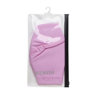 Шапочка для плавания Atemi PU 13, тканевая с полиуретановым покрытием, цвет розовый