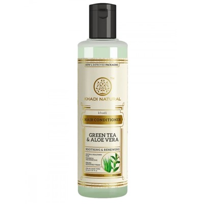 Кондиционер для волос Зеленый чай и Алоэ Вера (Hair Conditioner Green Tea & Aloe Vera), Khadi, 210 мл