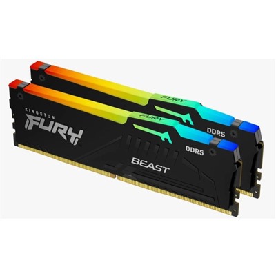 Память DDR5 2x8GB 6000MHz Kingston KF560C40BBAK2-16 Fury Beast RGB RTL Gaming PC5-48000 CL4   106502