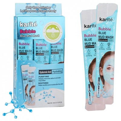 Маска для лица Karite Bubble Blue Mud Mask